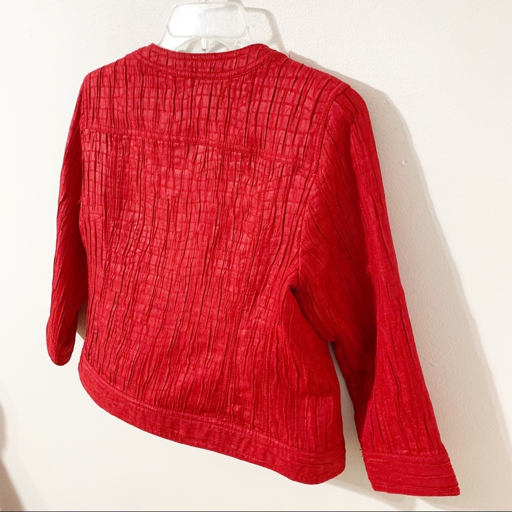 Ruby Road Petites Button Front Crinkled Fabric Co… - image 6